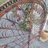 Vintage rattan Peacock headboard