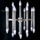 Lustre en chrome milieu du 20ème siècle, Sciolari distribué par Lightolier