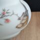 Vintage opaline glass footed bonbonnière