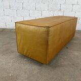 Vintage leather bench from 1970