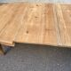 Renovated round extendable Art Deco dining table in raw wood, 1950, 225cm.