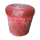 Flashy orange pink moumoute pouf