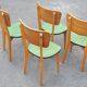 Set of 4 formica and wood chairs