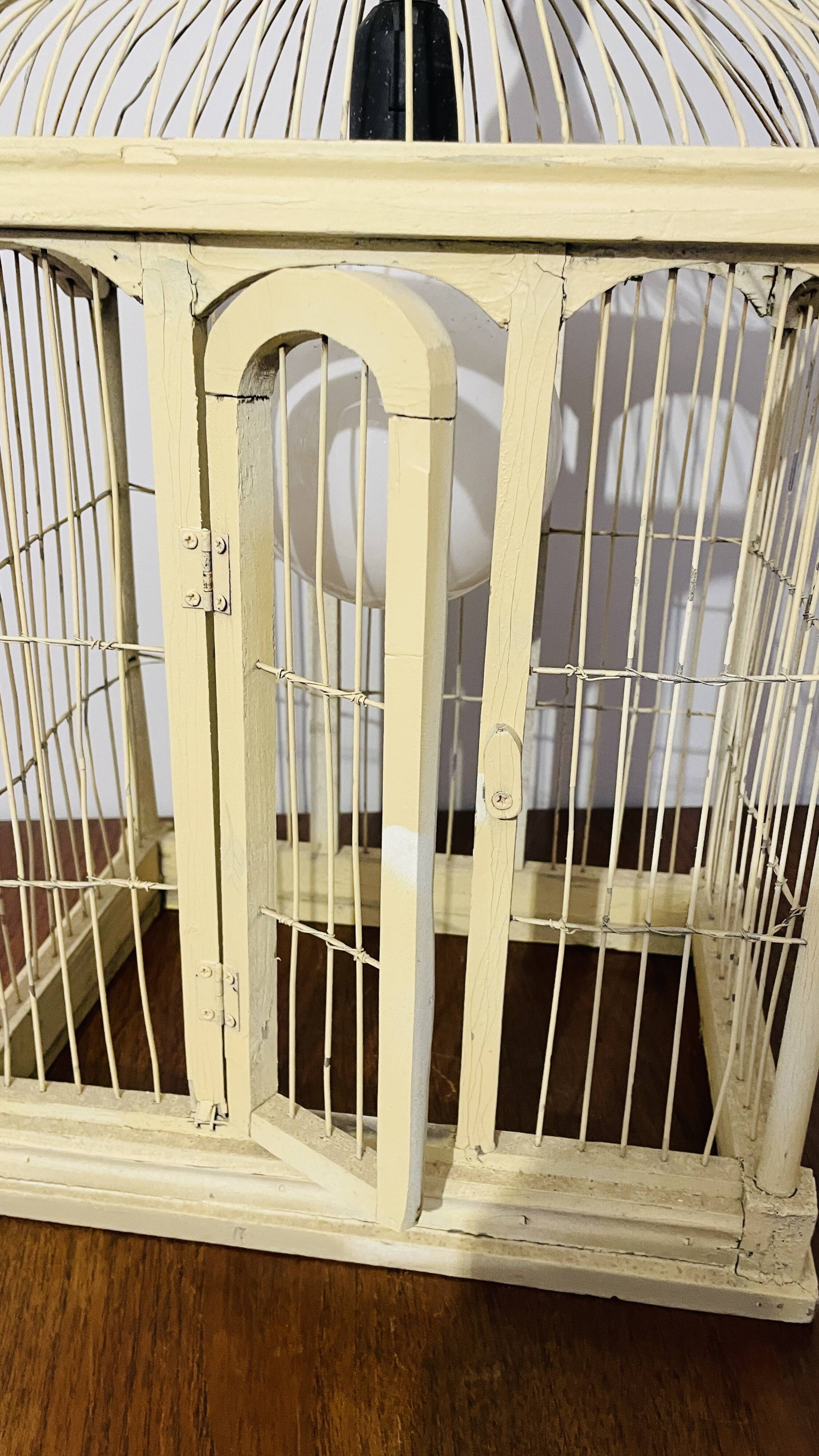 Vintage birdcage for decoration.