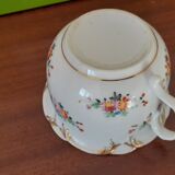 Antique flowered porcelain cup