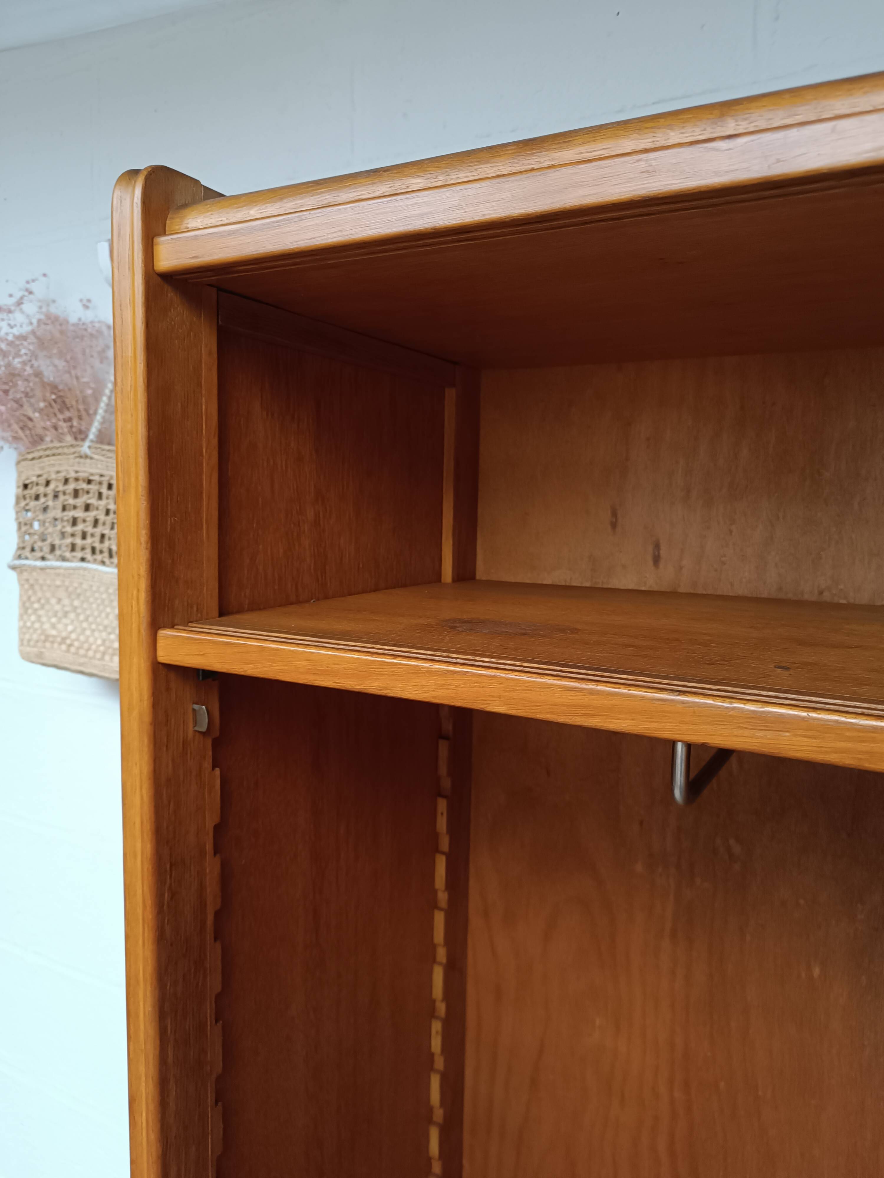 Wing-shaped locker cabinet from the 1950s