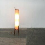 Mid-century tripod rocket floor lamp in teak, 1960s.