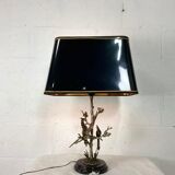 Vintage table lamp S Agudo, marble & silver metal