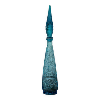 Empoli turquoise glass carafe from the 60s