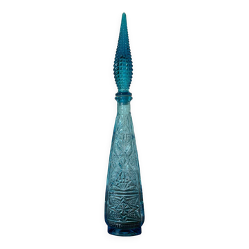 Empoli turquoise glass carafe from the 60s