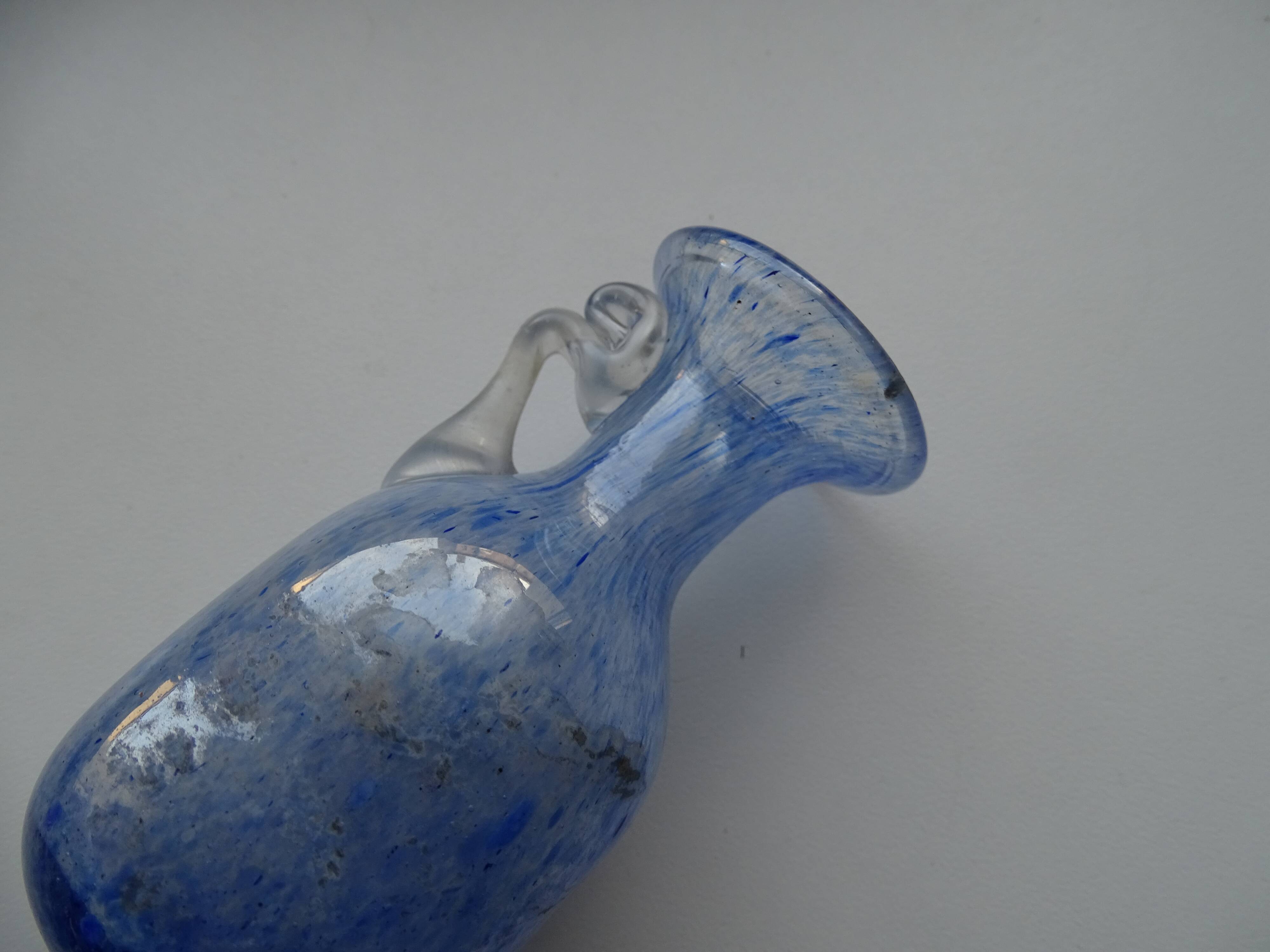 Miniature vase Scavo Seguso Vetri d'Arte iridescent glass Murano 1950