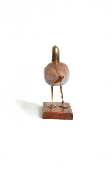 Brass and rosewood bird