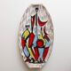 Multicolor Hand-Painted Ceramic Wall Plate, Vintage Studio, Italian 1970s Mid-Century Design