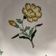 Lots de 4 assiettes creuses, Modèle embrun, aux motifs à fleurs jaune. Estampillées Salins France.
