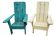 Paire d'anciens fauteuils de jardin en bois peint