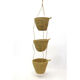 Hanging baskets made of natural fiber