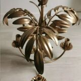 Golden metal palm lamp