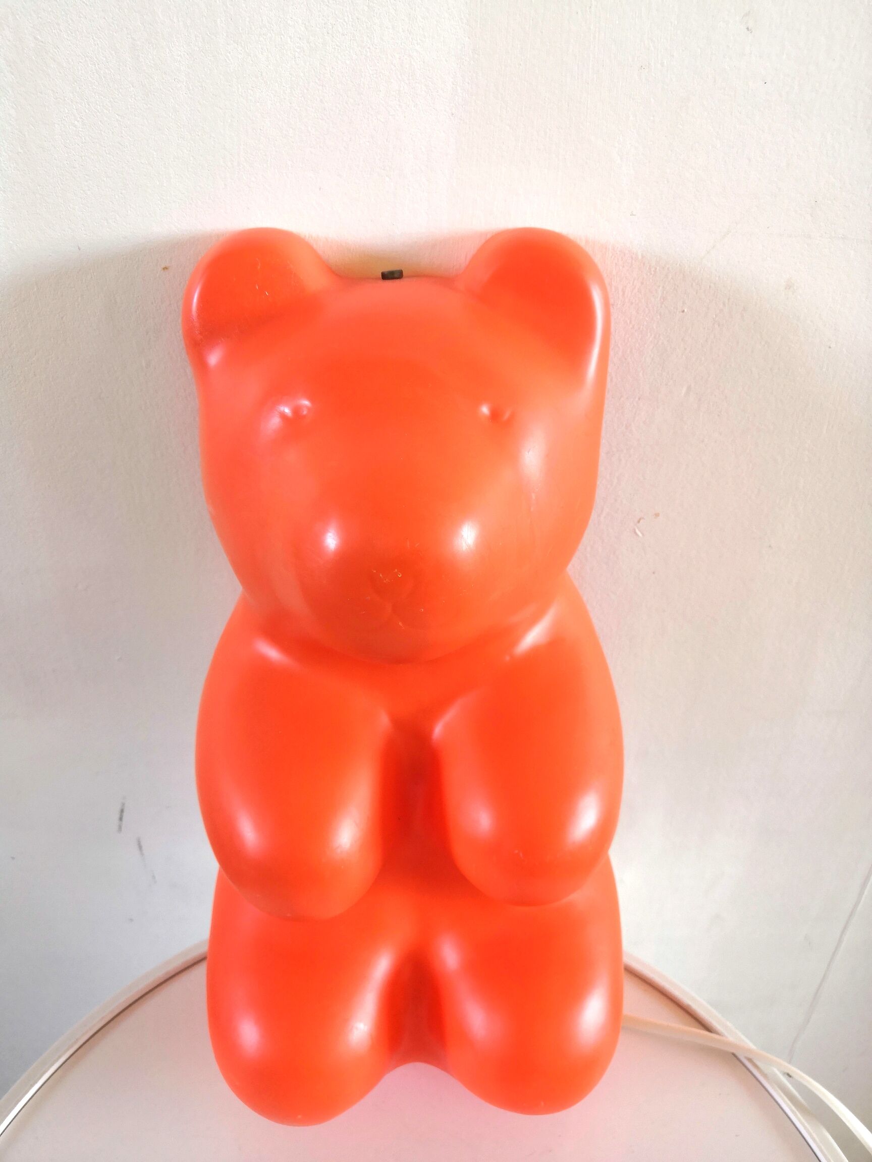 Wall lamp teddy bear plastic design 70s - 80s