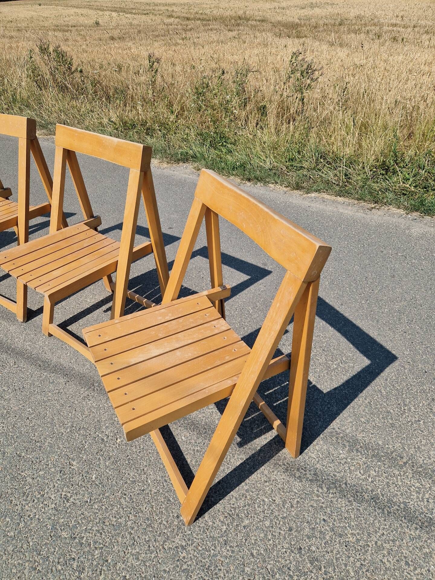 Set of 4 folding chairs by Aldo Jacober