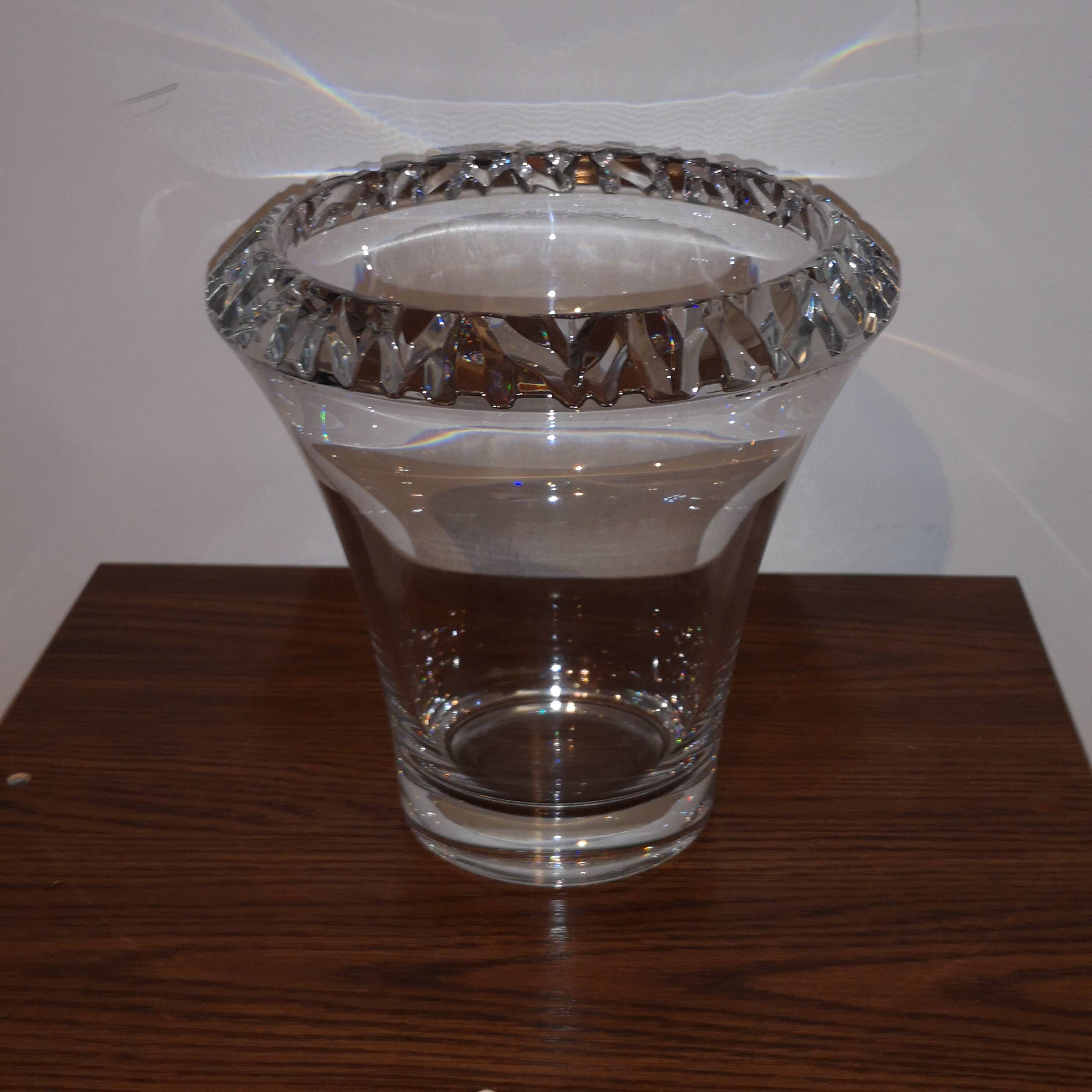 Mikasa germany vintage crystal champagne bucket cooler vase