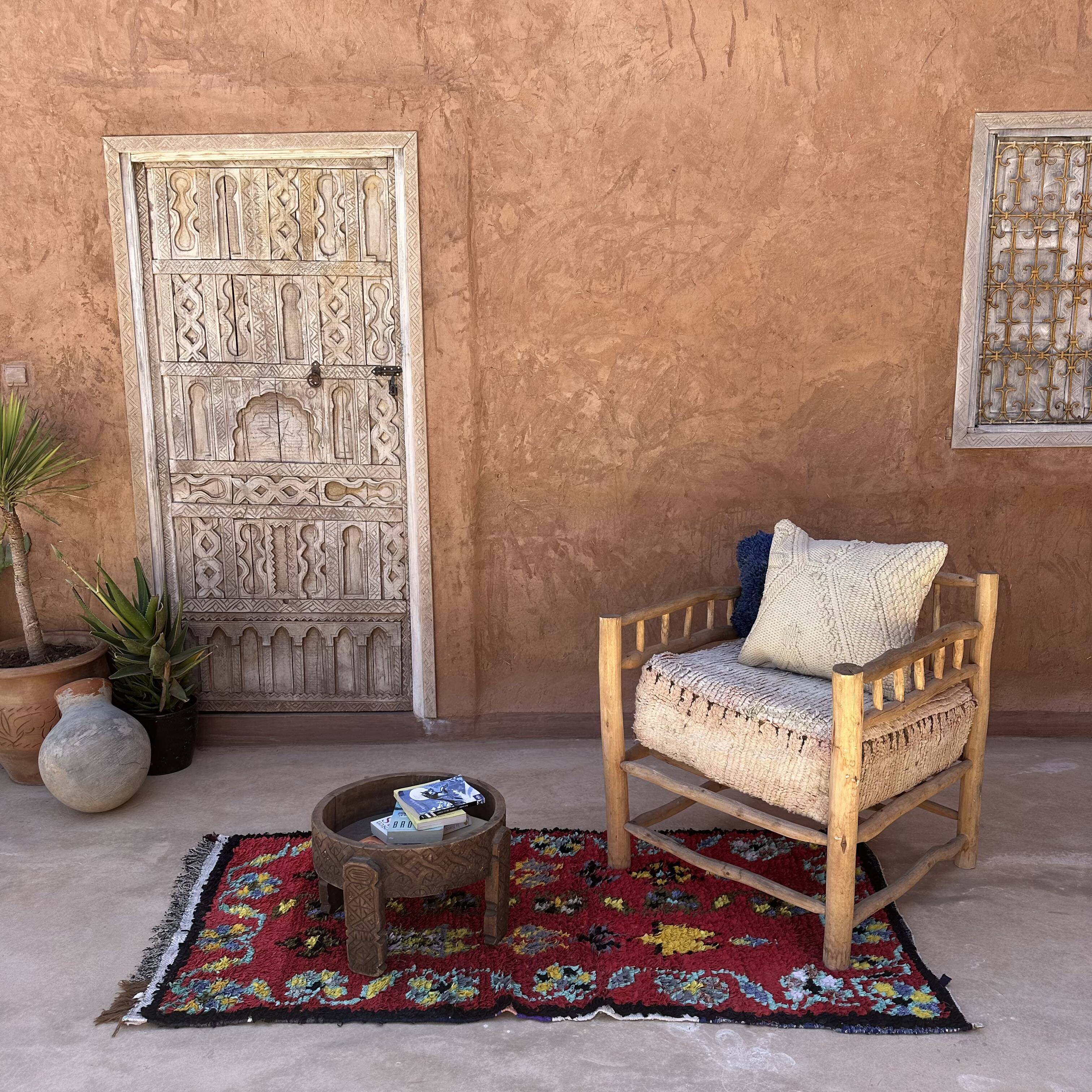 Moroccan carpet red - 84 x 177 cm