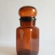 Old vintage amber apothecary jar jar