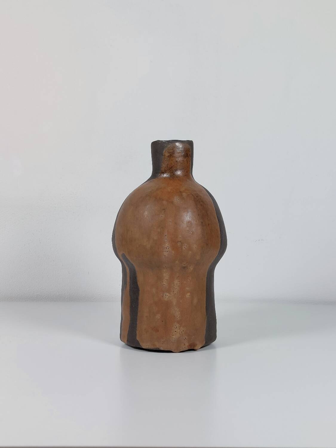 Organic ceramic vase, handmade, 1980
