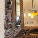 Miroir ancien chêne sculpté - Style Henri II