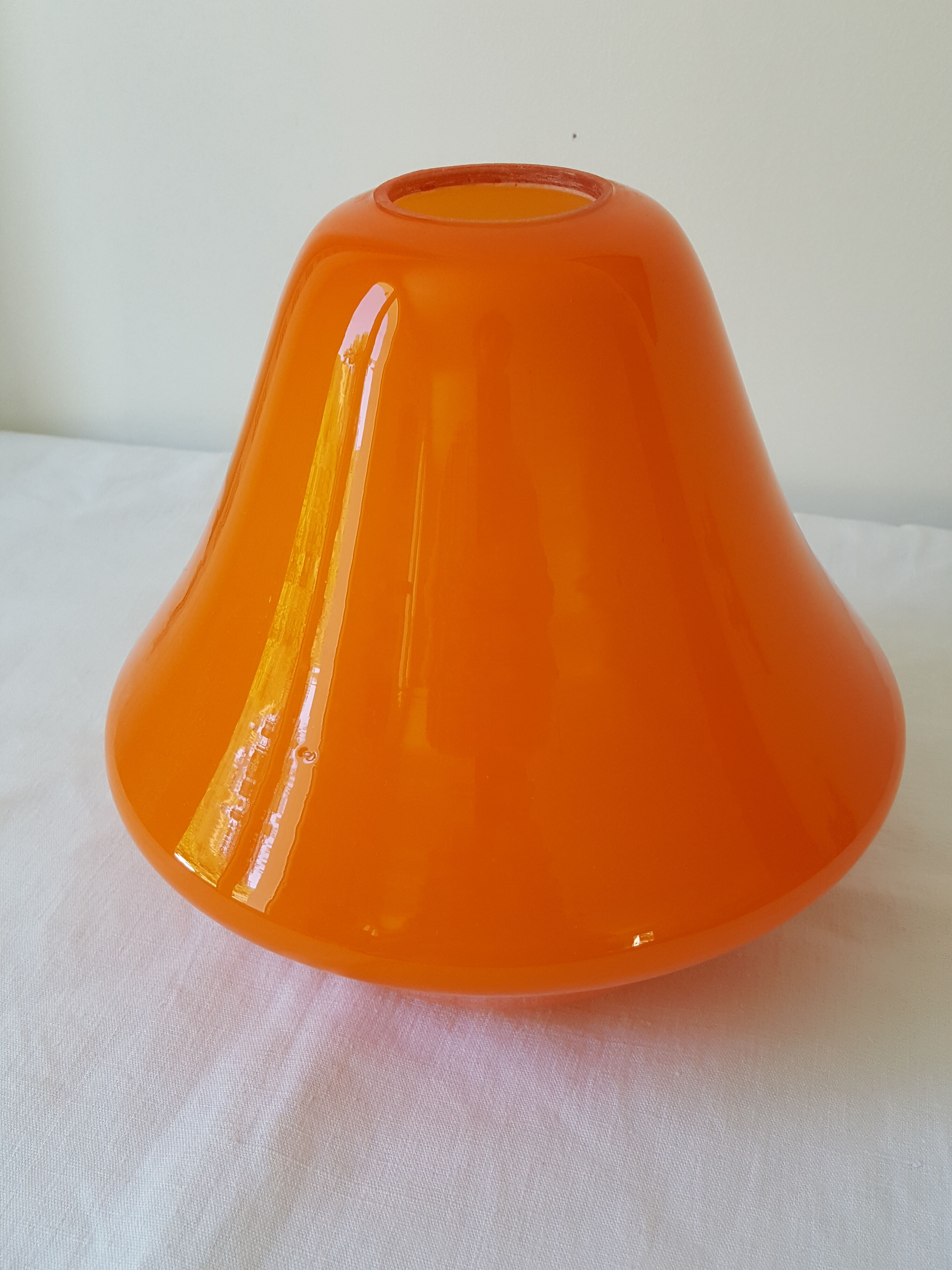 Old vintage orange glass suspension