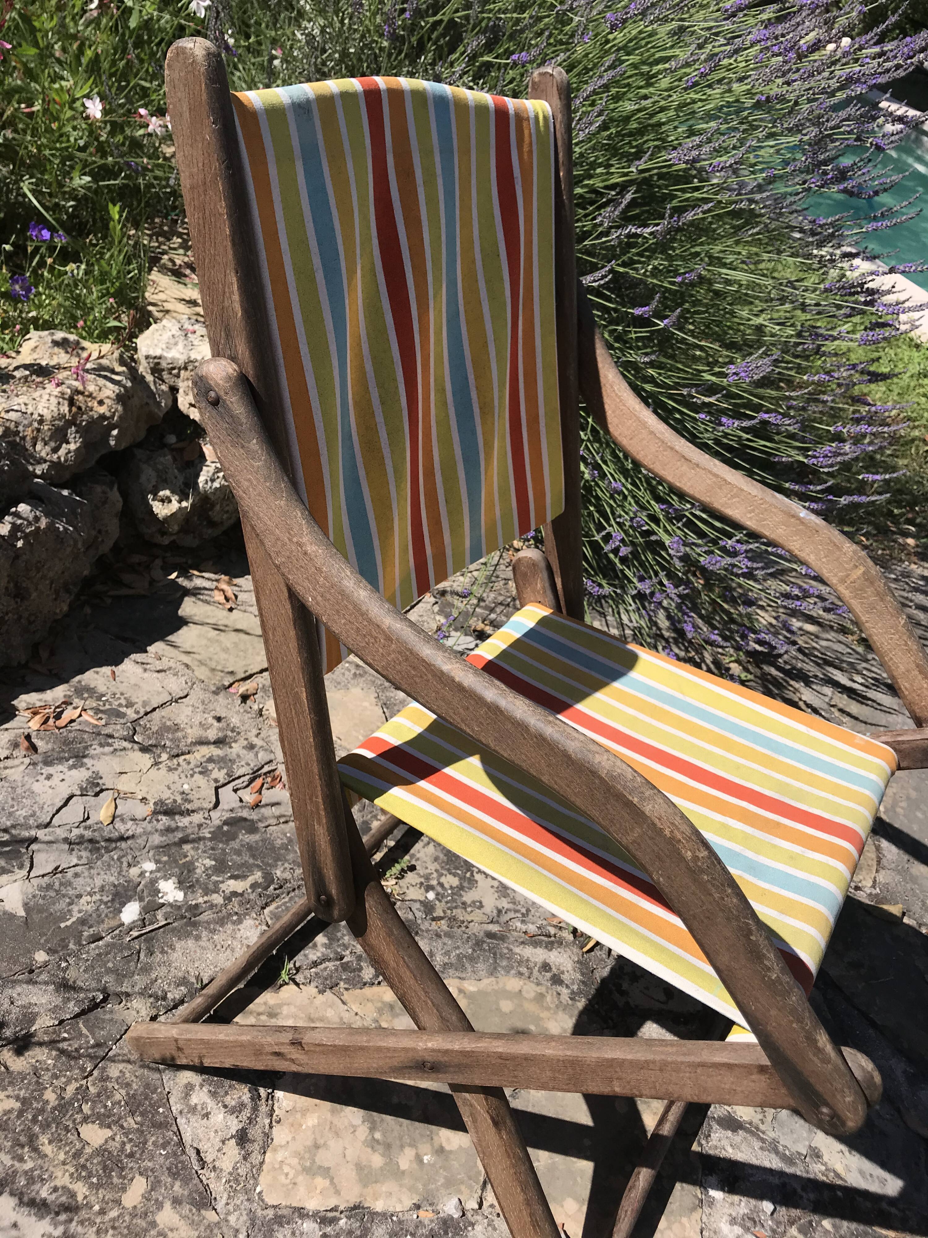 Vintage garden folding chair