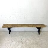 Solid wood farm bench
