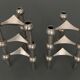 6 stackable metal candle holders by Nagel Konzept Fritz 1970