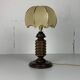 Wood Turned Mushroom Cocoon Table Lamp in the style of Charles Dudouyt