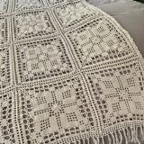 Vintage handmade crochet bedspread
