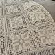 Vintage handmade crochet bedspread
