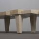 Rare architectural travertine coffee table, Belgium, 1970s