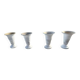 4 aluminium vases
