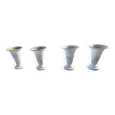 4 vases en aluminium