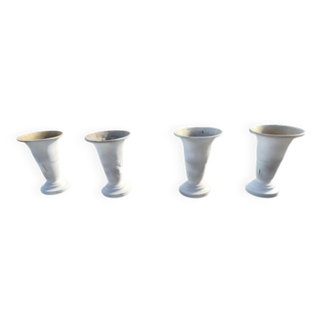 4 vases en aluminium