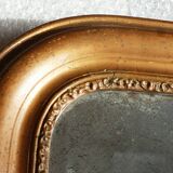 Large Louis-Philippe mercury mirror, antique mirror decoration.