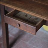 Wooden table with 1 drawer, coffee table, kitchen table, vintage wooden table.