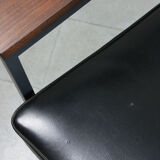 Vintage black bauhaus lounge armchair, 70s