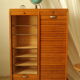 Radia vintage oak double curtain binder cabinet