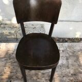 Chaise ancienne  bois foncé années 50 vintage