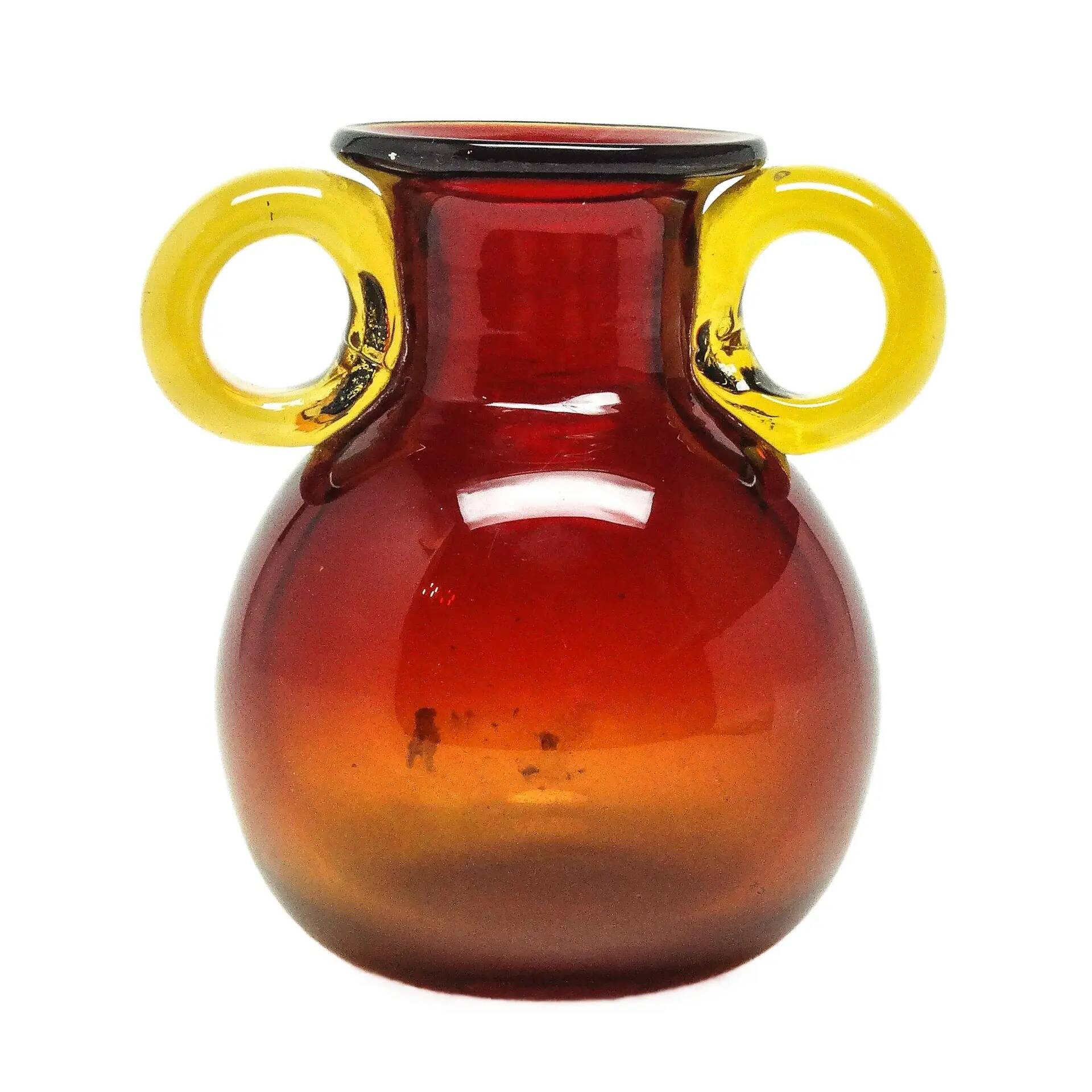 Vase, mid-century modern, glass, designed by J. Słuczan-Orkusz, Poland, 1970s