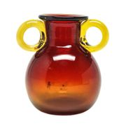 Vase, mid-century modern, glass, designed by J. Słuczan-Orkusz, Poland, 1970s