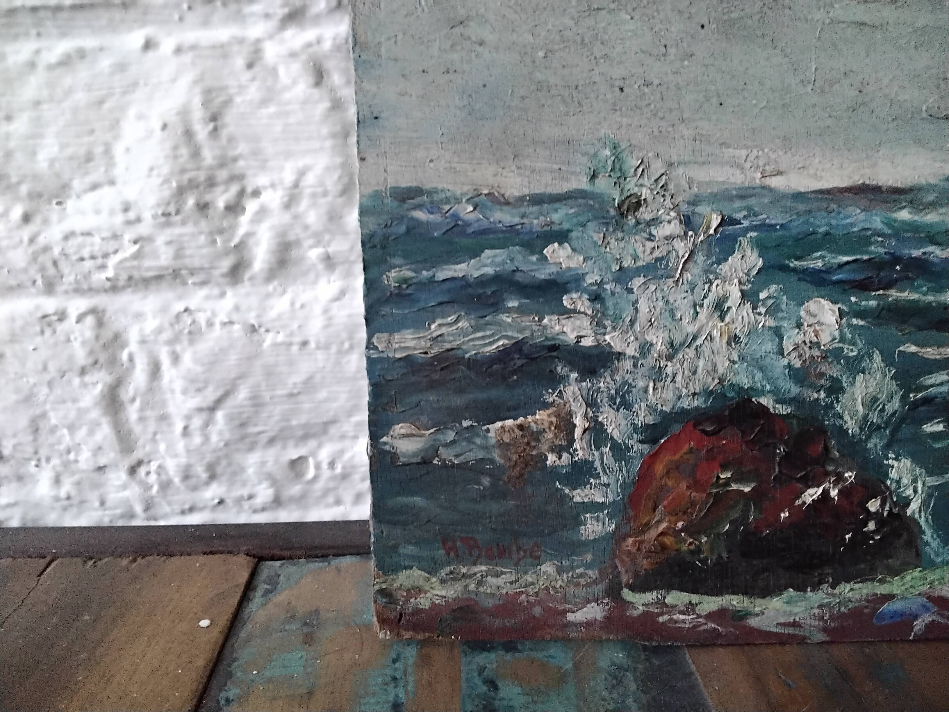 Oil on seascape panel