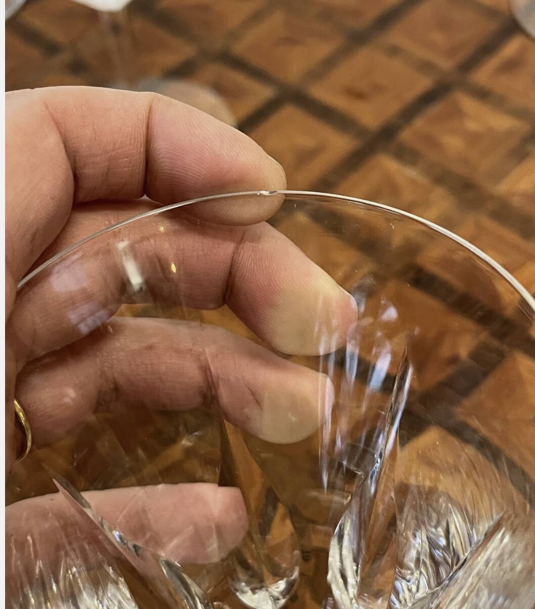 12 Saint-Louis water glasses – Cerdagne pattern in crystal