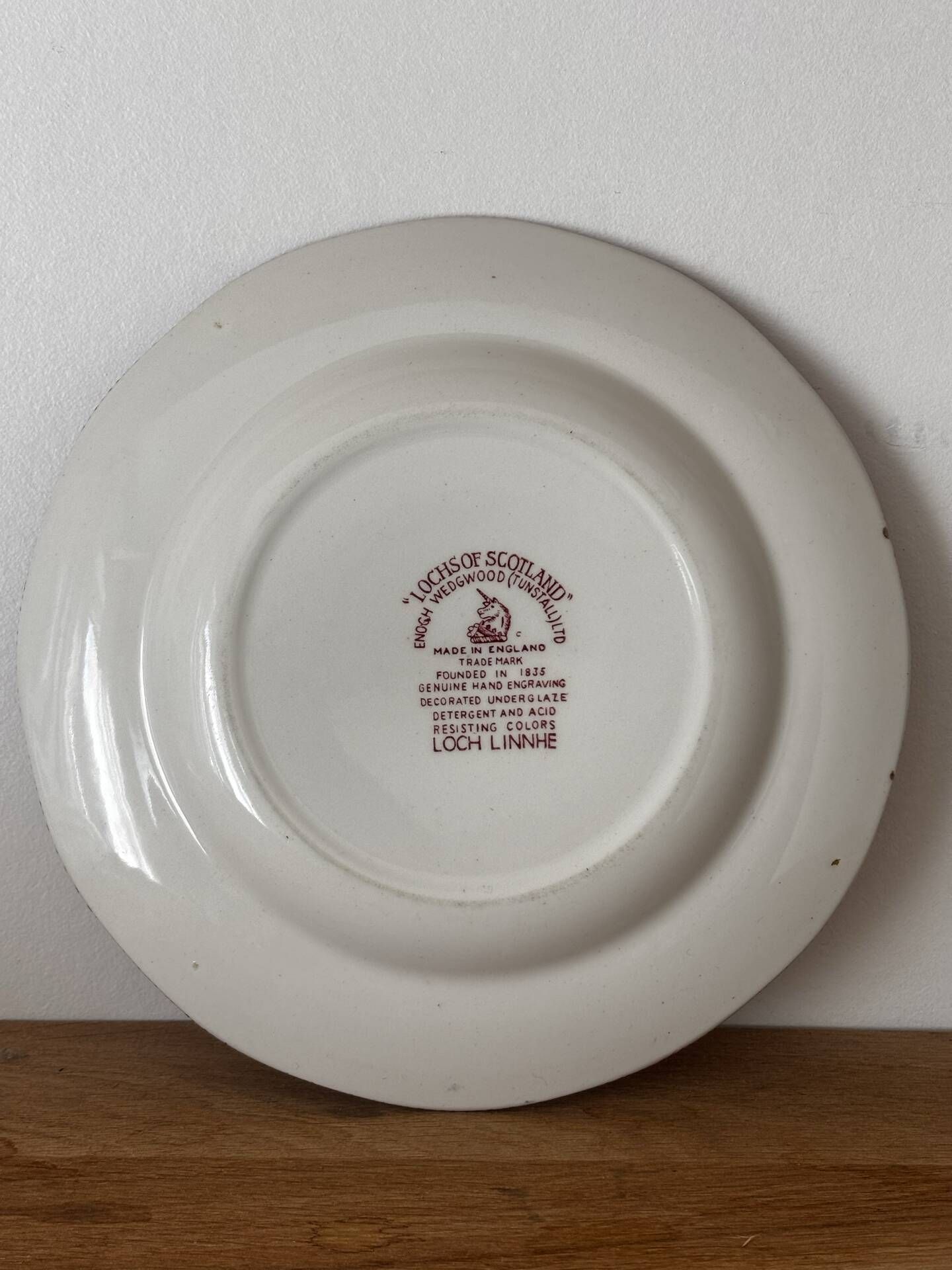 English dessert plate Enoch Wedgwood Lochs of Scotland