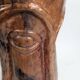 Sculptural copper umbrella stand with tribal faces, 1970s